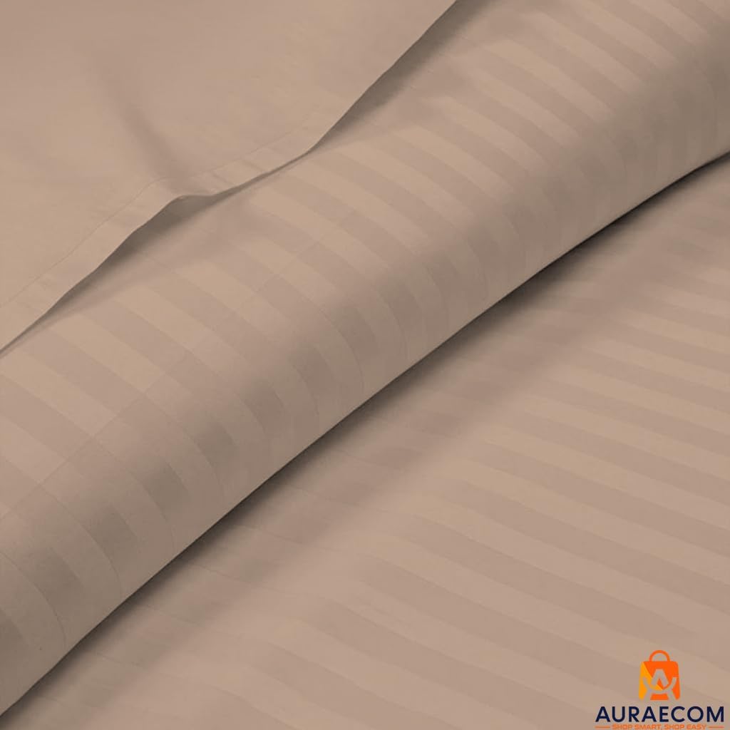 AURAECOM Basics Lightweight Super Soft Easy Care Microfiber 3-Piece Bedsheet, Fitted Bedsheet (TAUPE)