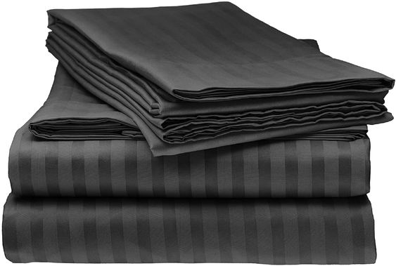 AURAECOM  Basics Lightweight Super Soft Easy Care Microfiber 3-Piece Bedsheet, Fitted Bedsheet (BLACK)